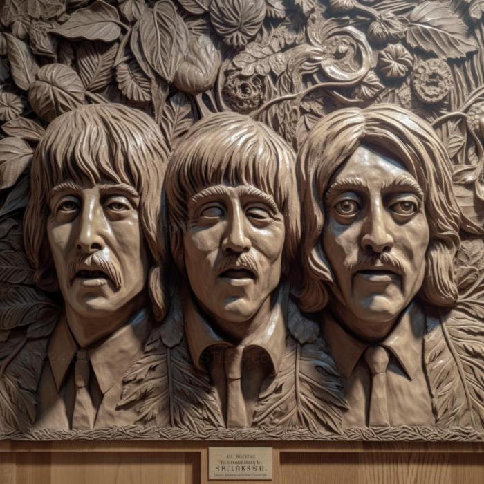 Famous (The Beatles 1, 3DFMS_7808) 3D models for cnc